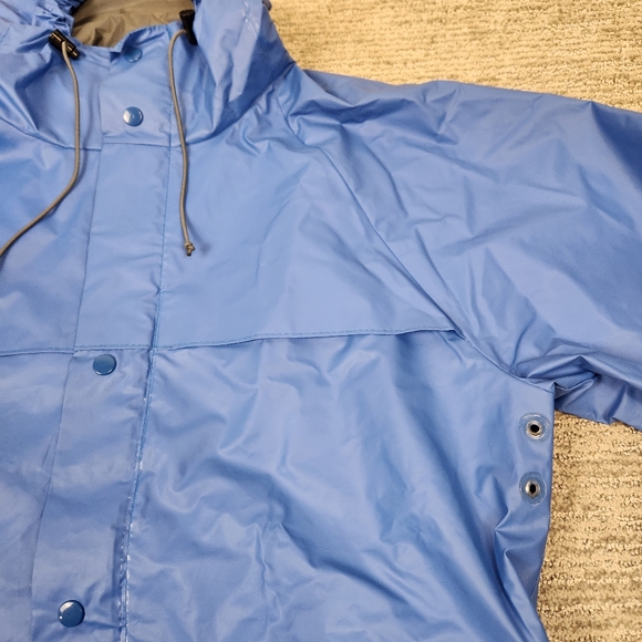 L.L. Bean Freeport, Maine Rain Suit Mens Large Blue Coat Pant Waterproof Set - Picture 3 of 14